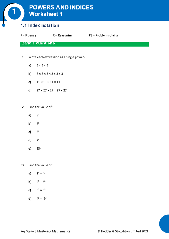 Worksheet: 1.1 Index notation | Boost