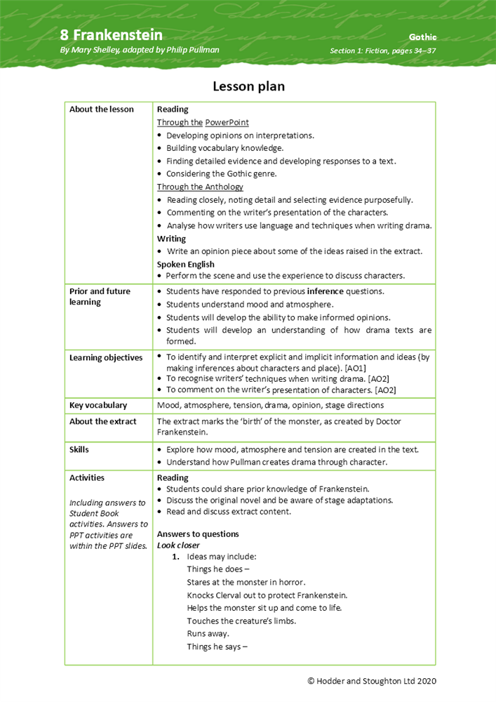 Frankenstein prediction essay picture