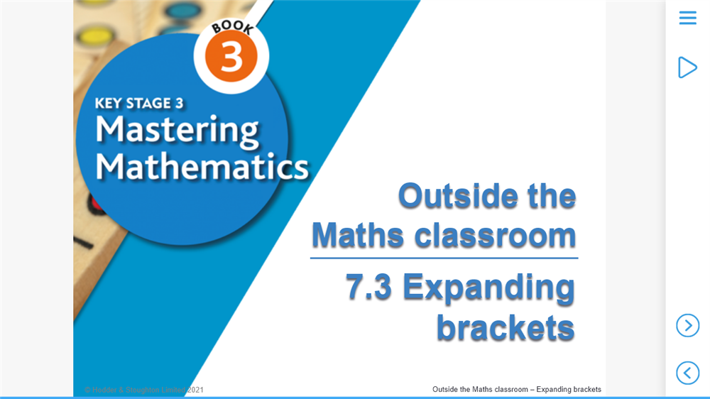 Mobileready outside the Maths classroom presentation 7.3 Expanding